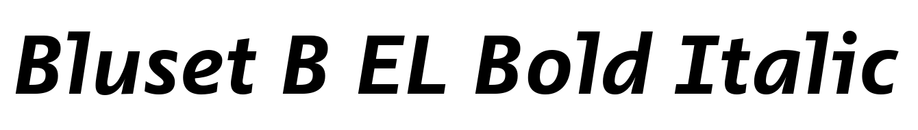 Bluset B EL Bold Italic